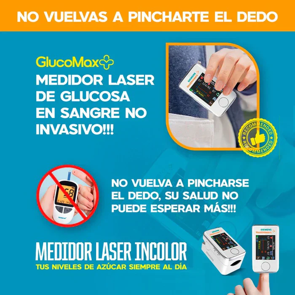 GLUCOMAX™ - MEDIDOR LÁSER NO INVASIVO [98,92% DE PRECISIÓN]