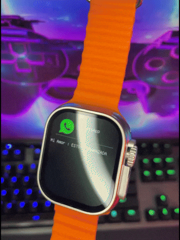 Smartwatch Ultra Pro con 2 correas ( naranja + negro )